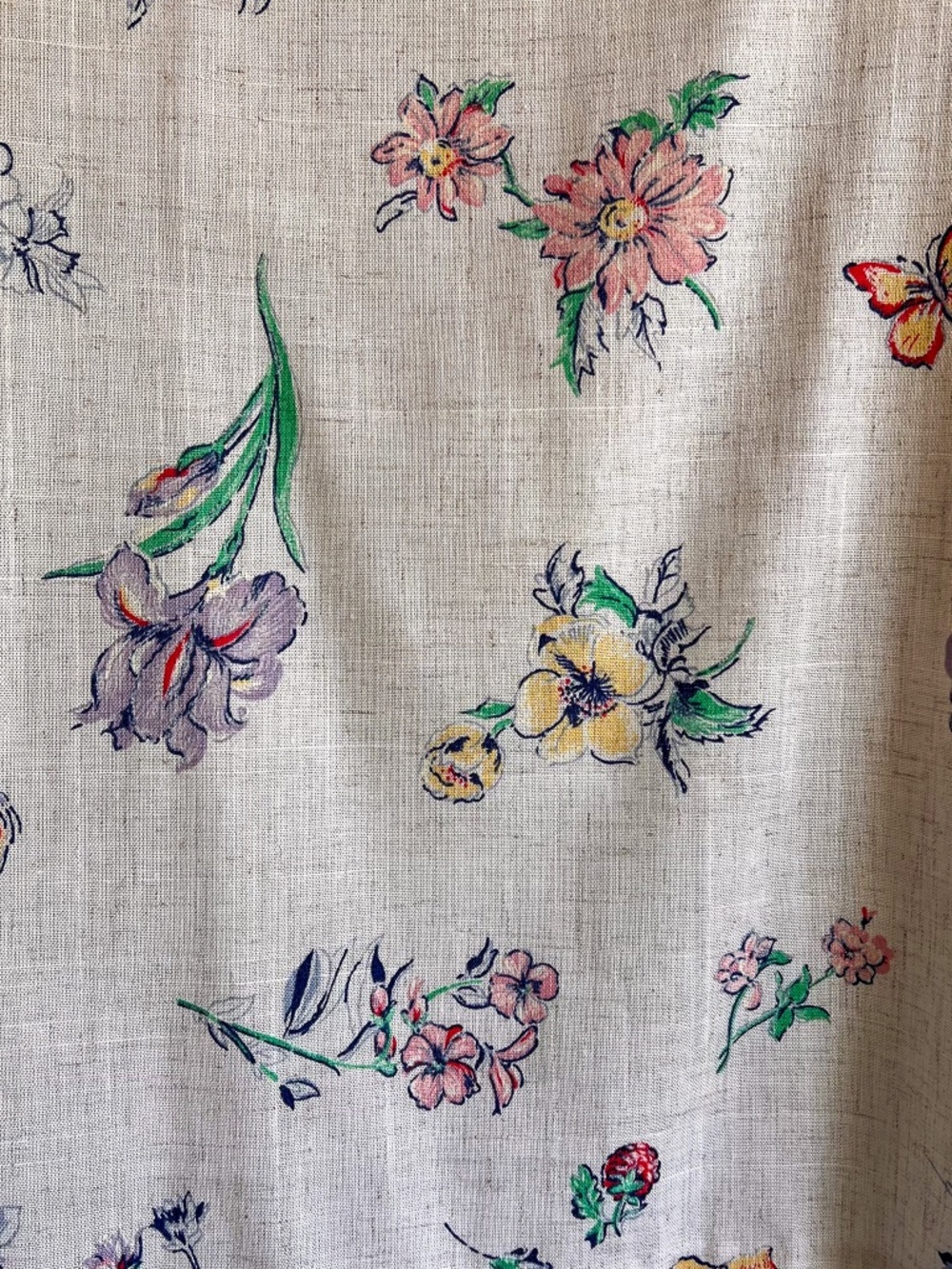 Vintage 1970s Cream Blazer With Summer Florals (M/L) - Picture 13 of 14